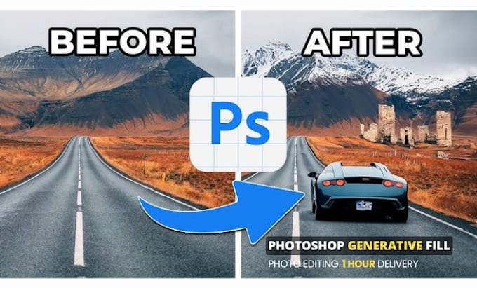 do any photo editing using generative fill, photoshop ai