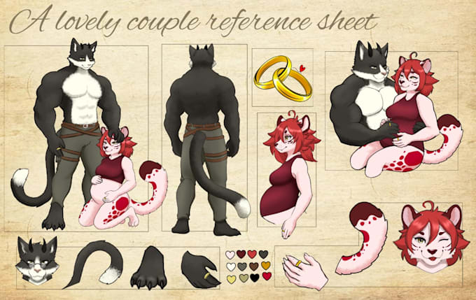 draw furry ref sheet, fursona reference sheet, anthro oc, protogen furry art
