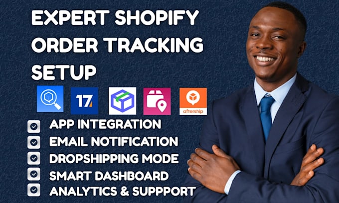 setup shopify order tracking parcelpanel 17track aftership track123 tracktor