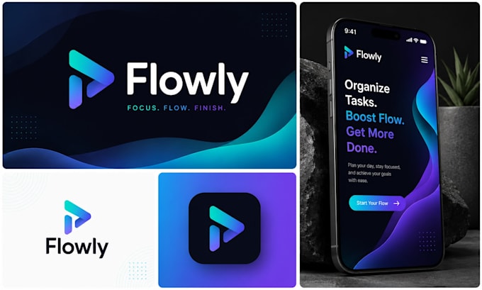 design modern app icon logo and mobile app icon