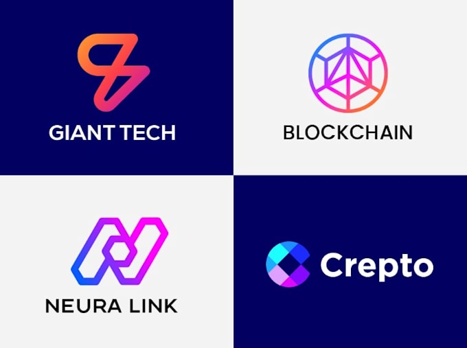 do unique modern timeless crypto tech saas software app logo design