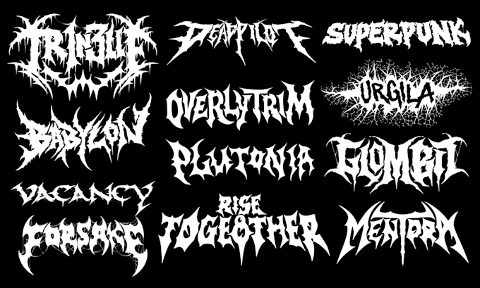 create hardcore or metal band logo design