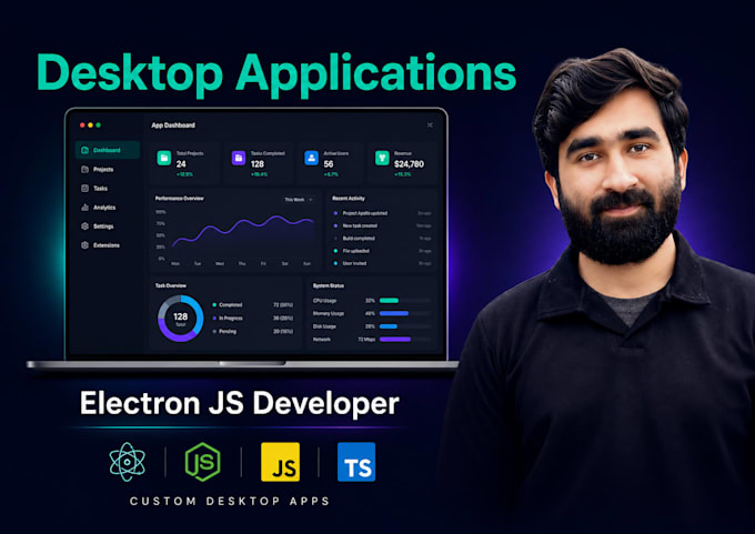 build desktop applications with electronjs, expert electron js developer