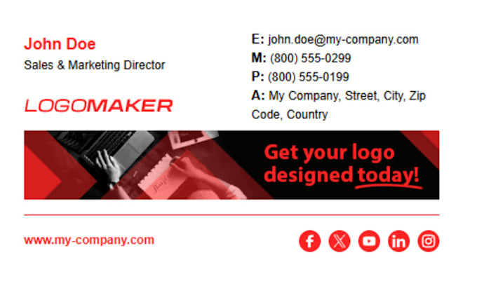 create email signature HTML, clickable HTML email signature