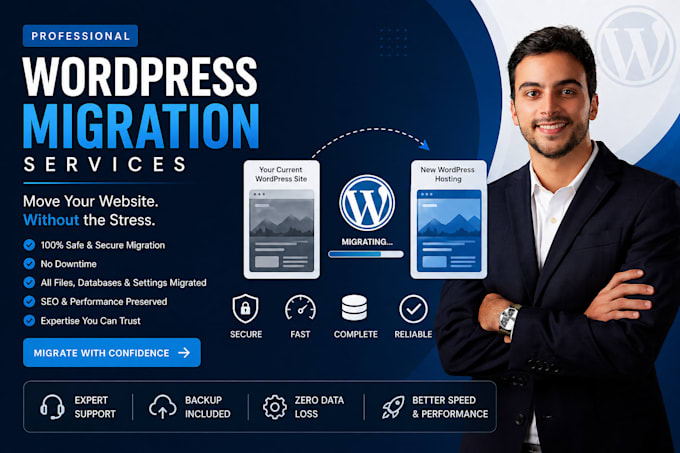 setup wordpress website migrate wordpress to cloudways, hostinger, siteground