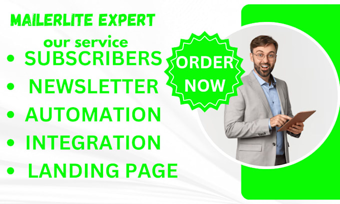 setup mailerlite account, landing page, form, newsletter, automation