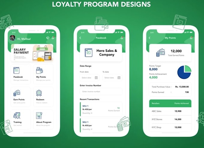 develop loyalty app, referral website, discount app, membership program website