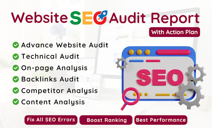 do web seo audit report, website analysis, with action plan