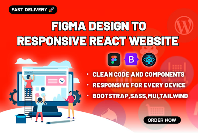 convert figma to react js, PSD to react with tailwind CSS