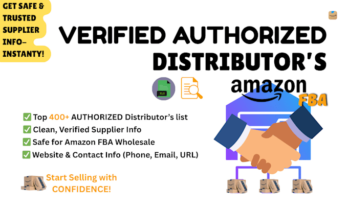 provide 400 authorized amazon fba wholesale distributors and suppliers list
