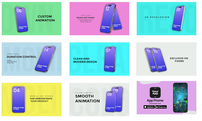 make eye catching mobile app promo video in 24 hour