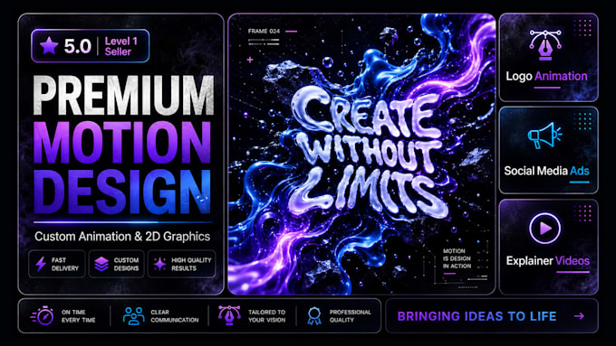 create professional motion graphics and animation