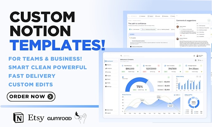 design a professional notion workspace for businesses, teams, and entrepreneurs