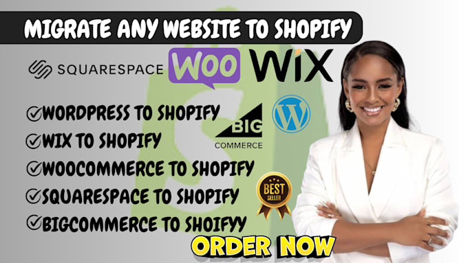 migrate wix wordpress bigcommerce squarespace weebly store to shopify store