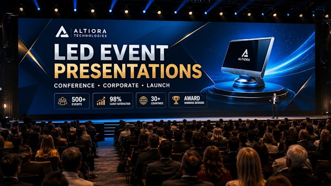 do led screen video billboard animation motion graphics event video stage show