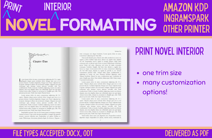 format your print novel interior for KDP