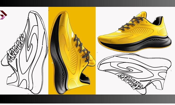 make a custom shoe footwear or sneaker design with tech pack