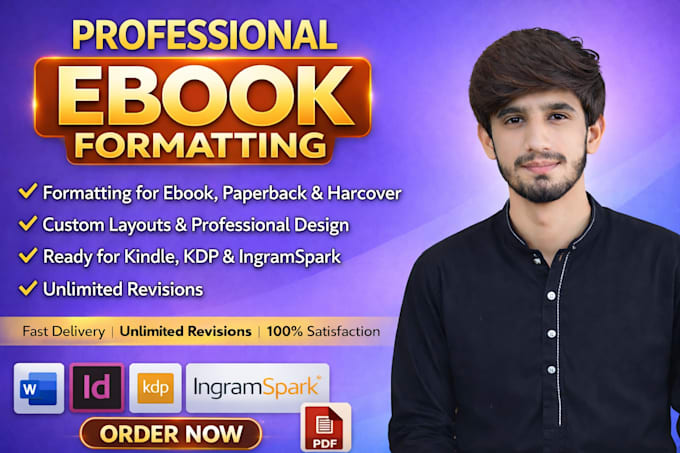 format your book for amazon KDP, ingramspark and lulu
