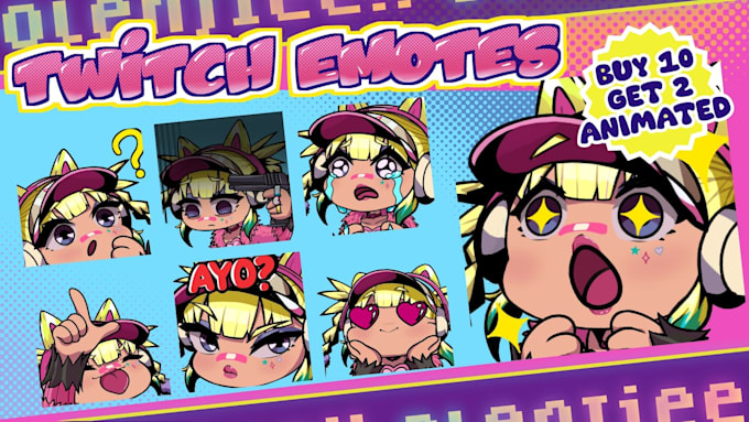 draw twitch emotes, chibi emotes, and animated emotes