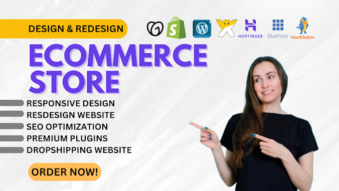 ecommerce website on hostinger bluehost namecheap godaddy wix ecommerce website