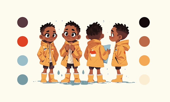 design character sheet for your children book cartoon style