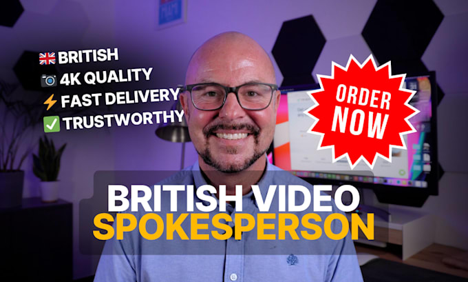 be your british spokesperson video presenter, 4k