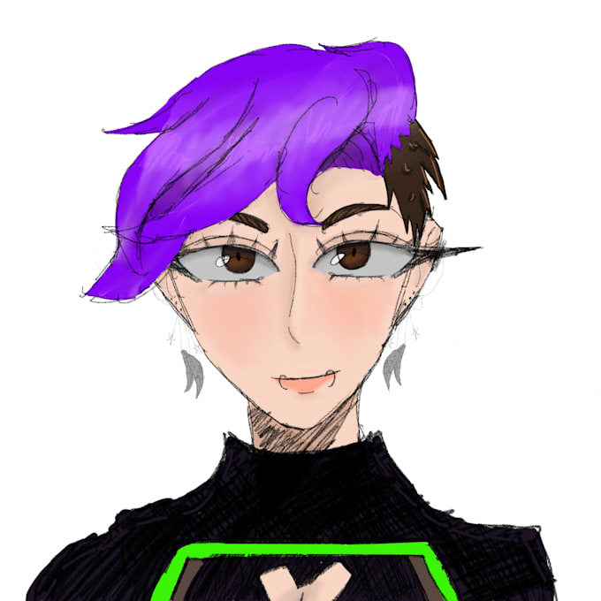 Draw your a portrait of you or an oc in a anime art style by ...