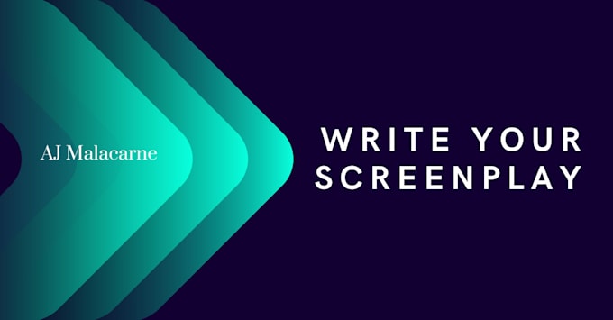 write your script or screenplay