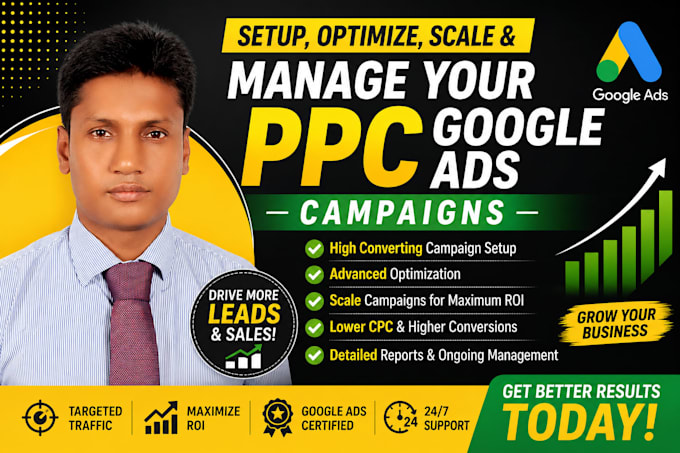 setup, optimize, scale and manage your ppc google ads,aswords campaigns