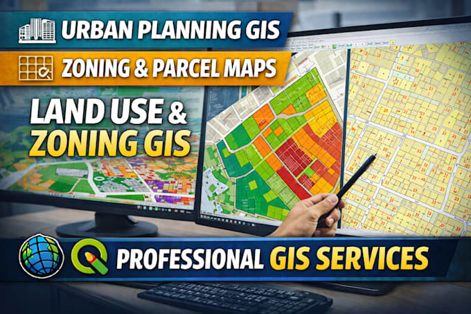 create land use, zoning, and parcel maps for urban planning