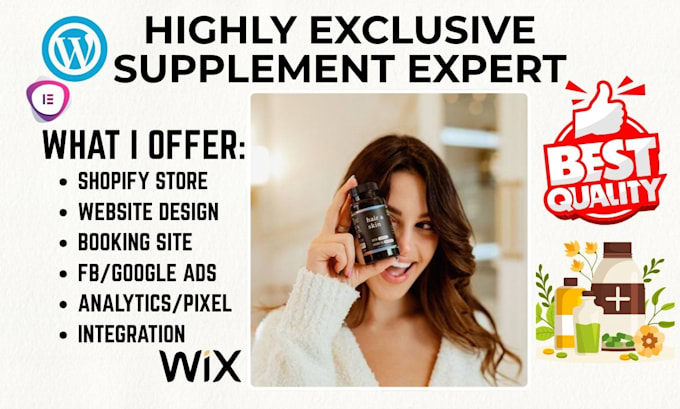 build supplement website peptide supplement wellness store nutraceutical website