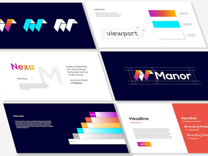 Do minimalist logo and brand identity with full branding kit by ...