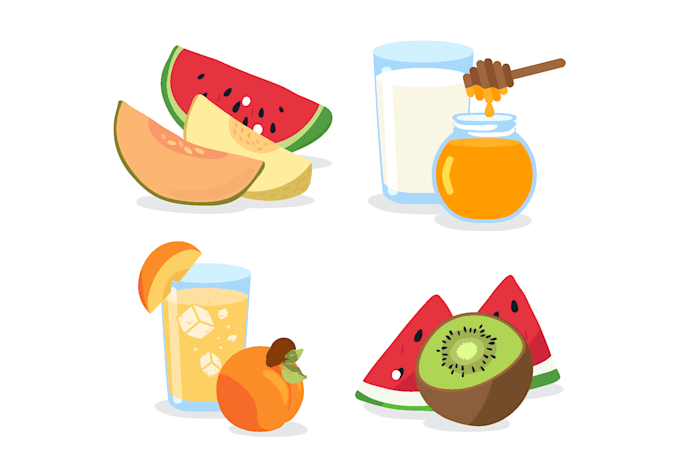 make flat vector illustrations