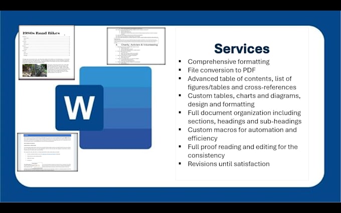 expert microsoft word formatting, editing and designing