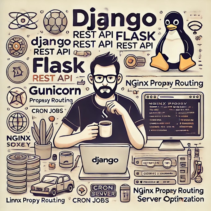 deploy django or flask on linux with nginx, gunicorn, and optimize your server