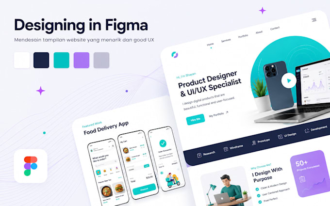 do website design and landing page design UI UX design in figma