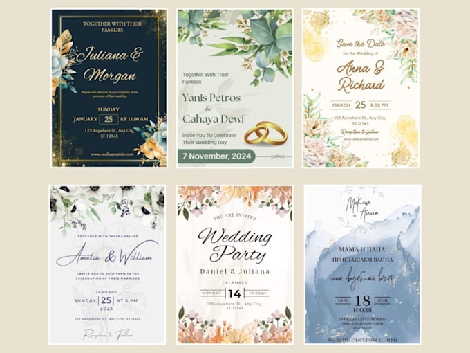 elegant wedding invitation design