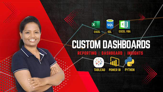 build customized power bi, tableau and excel dashboards
