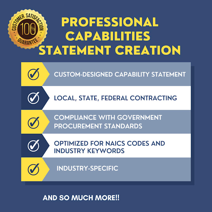 create a capabilities statement to get your business ready for govt contracting
