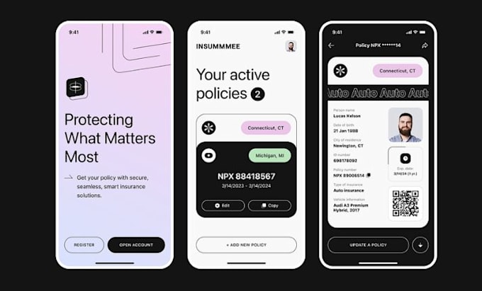 develop insurance app, policy insurance app, life insurance app
