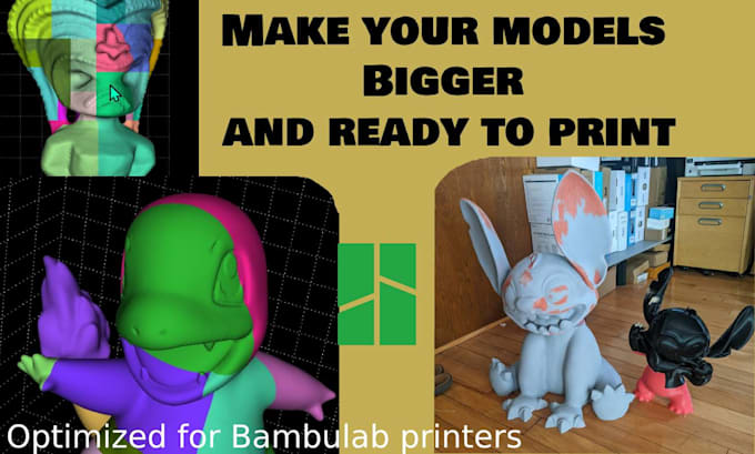 professionally cut your 3d model into multiple pieces