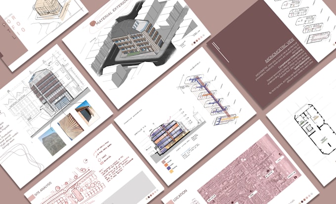 Design your portfolio, architectur boards, presentation and diagrams in