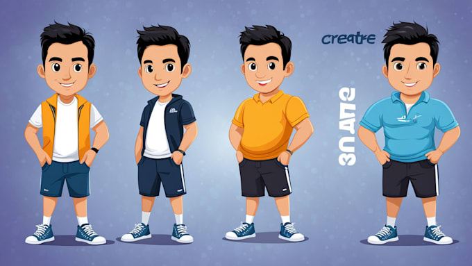 create cartoon character or avatar in vectors