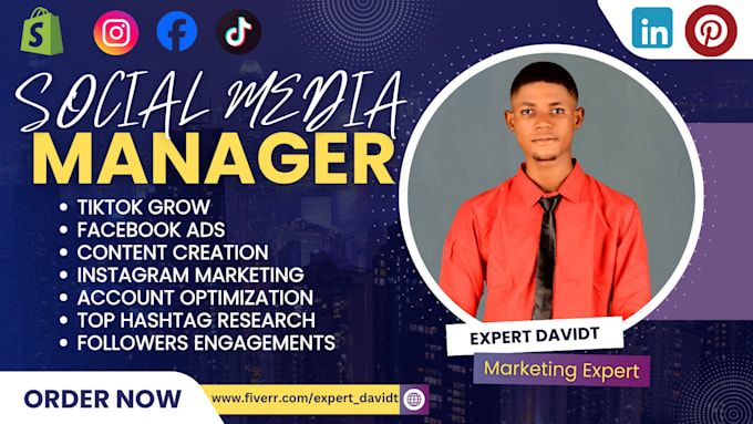 be your social media marketing manager and content creator