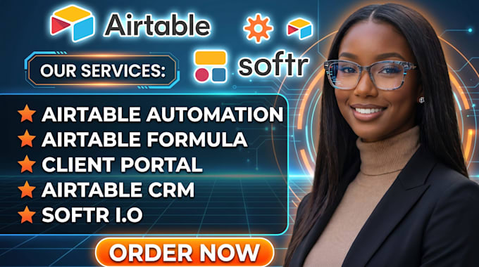 build airtable database, softr webapp, airtable automation, client portal expert