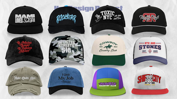 create a hat design style for your brand needs