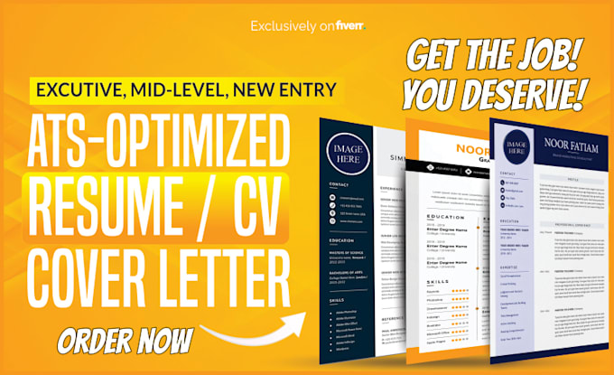 expertly write, design ats resume, CV, and cover letter