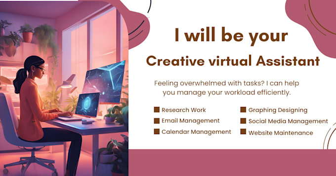be your executive creative virtual assistant, reliable and social media manager
