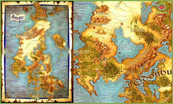 draw custom fantasy map for you