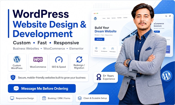 build wordpress website, custom wordpress website, business website development
